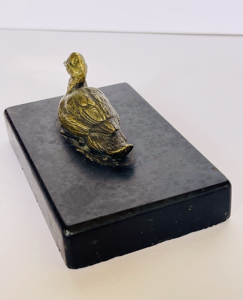 Bronze Duck Paperweight -photo-5